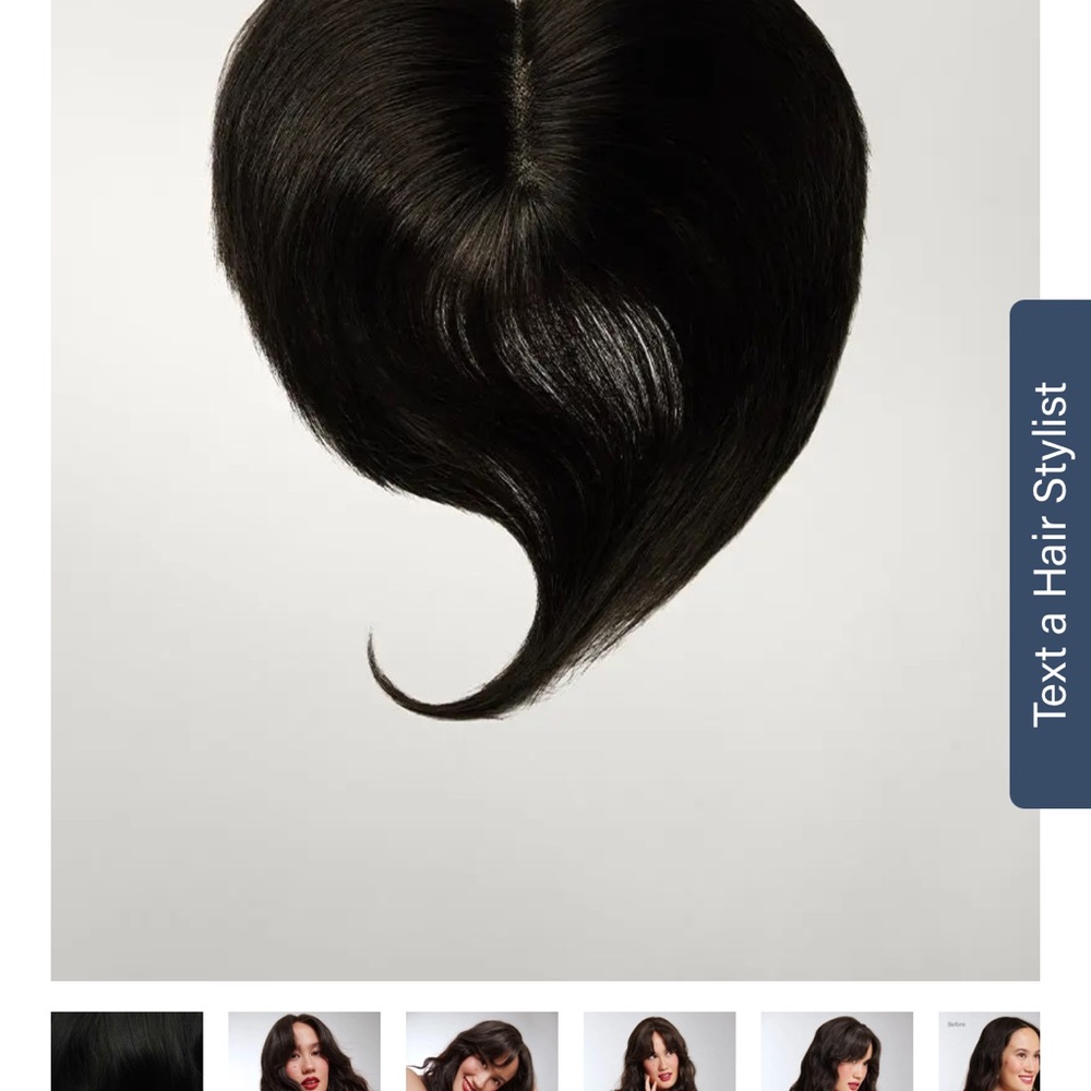 Luxy off black clip in curtain bangs